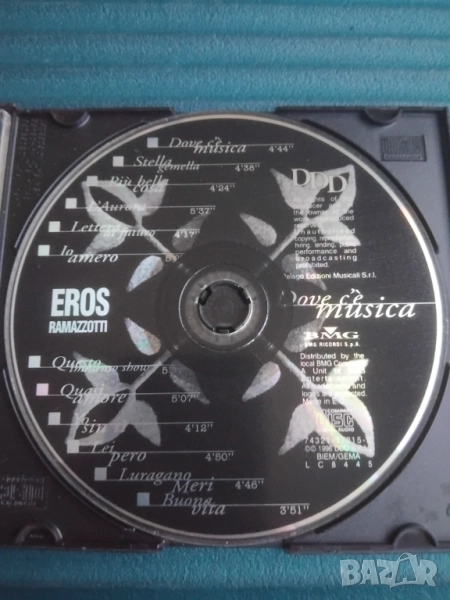 Eros Ramazzotti – Dove C'è Musica - матричен диск музика, снимка 1