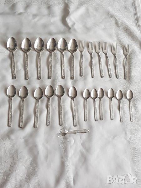 Комплект руски посребрени прибори, снимка 1