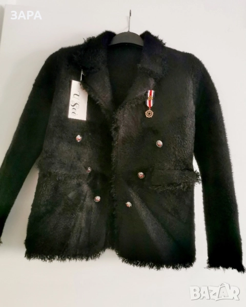 Дамско плътно сако с косъм, ново, снимка 1