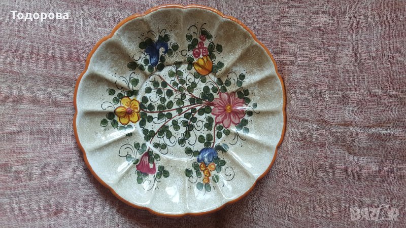 Старинна италианска фруктиера "DERUTA", снимка 1