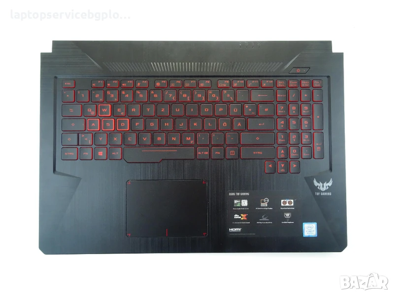 ASUS TUF Gaming FX705 FX705G Палмрест Клавиатура Тъчпад Говорители 0KN1-5J1GE21 13N1-6EA0401 с подсв, снимка 1