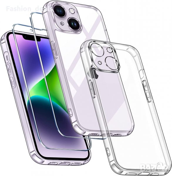Нов Защитен калъф кейс гръб за телефон iPhone 14 Prо и 14 Plus + 2 закален стъклен протектор Айфон, снимка 1