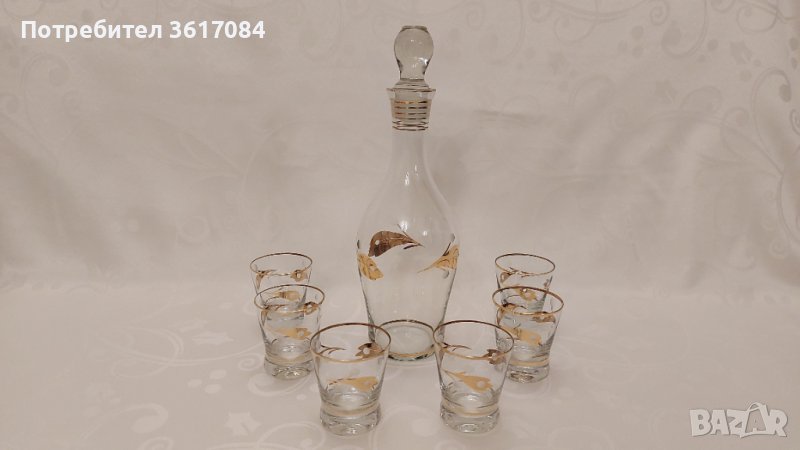 Антикварен сервиз (пълен комплект) с позлата и ръчно гравиране от 30-те години, снимка 1