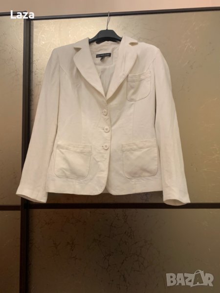 Продовам бяло сако лен и памук  марка Batibaleno, снимка 1