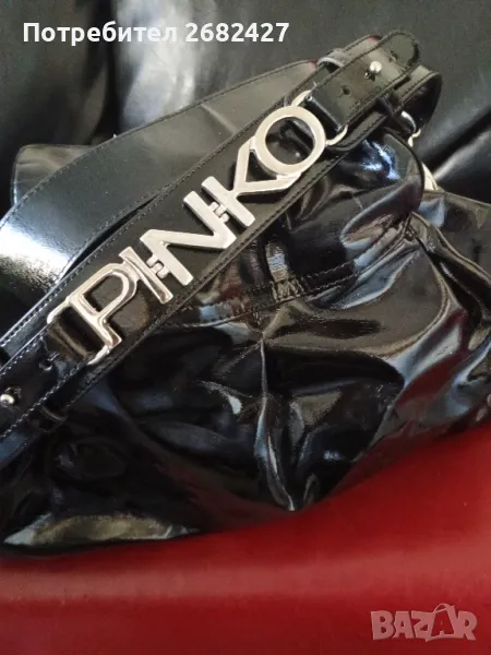 
PINKO Patent leather handbagДамска чанта от лачена кожа, снимка 1
