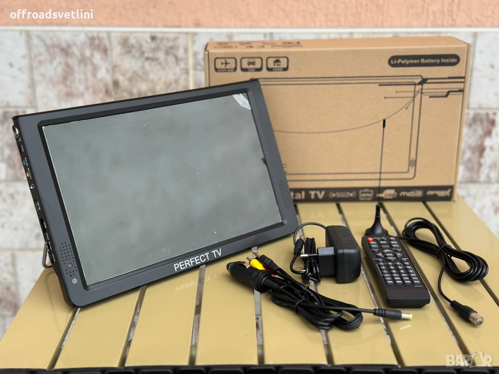 Преносим цифров телевизор PERFECT TV – 12" HDMI/USB/AV, 12V/220V, снимка 1