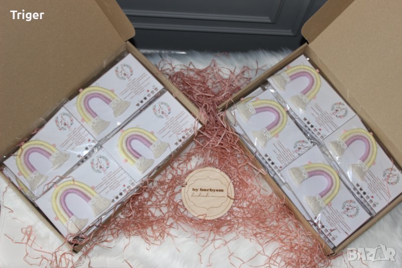 Ръчно изработени мини магнитчета ДЪГА, снимка 1