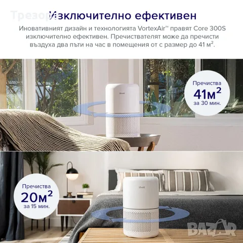Пречиствател за въздух Levoit Core 300S, 41㎡, снимка 3 - Овлажнители и пречистватели за въздух - 56183535