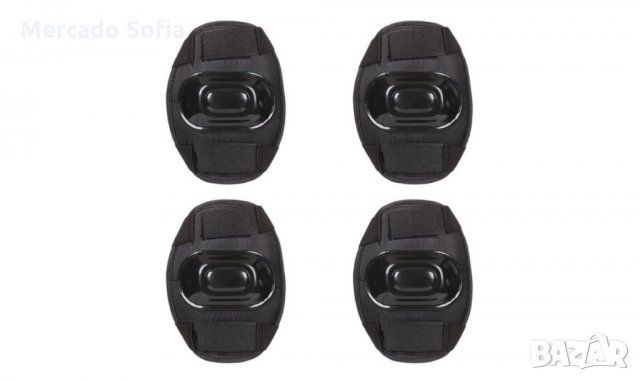 Комплект наколенки и налакътници Mercado Trade, За деца, Универсални, Черен