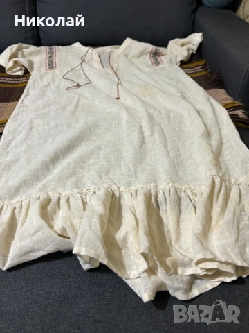 Стара Бродирана Кенарена Дамска Риза за Народна Носия, снимка 6 - Антикварни и старинни предмети - 52310736