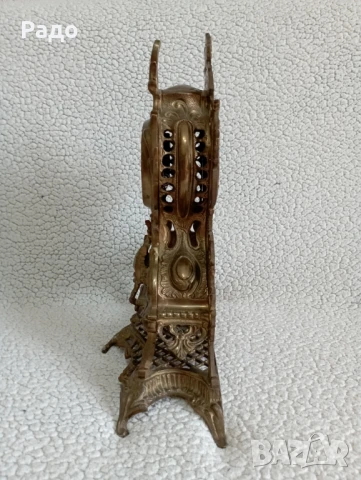 Голям старинен масивен бронзов часовник, снимка 4 - Антикварни и старинни предмети - 51284161