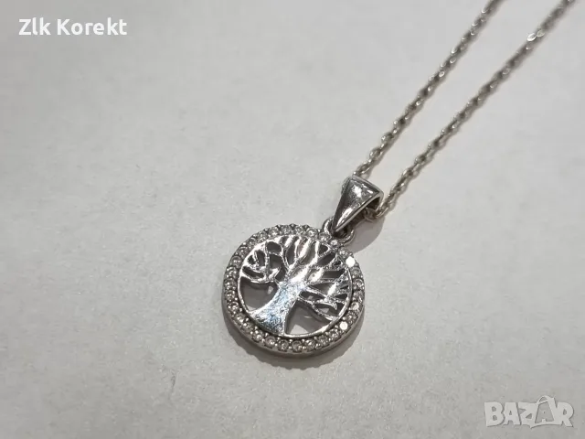 Сребърно колие с висулка „Дървото на живота“, снимка 8 - Колиета, медальони, синджири - 56071081