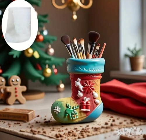 Молд кашпа коледен чорап , снимка 2 - Форми - 51500571