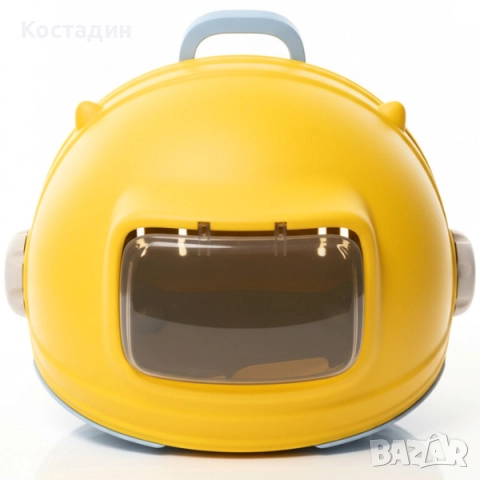 Закрита/Затворена Котешка Тоалетна - 55.4см/49см/41.7см - Жълта разцветка - Pet-Interest, снимка 3 - За котки - 52704007