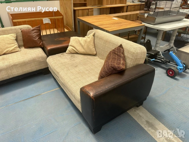 0907 разтегателен ъглов холов Диван / канапе с ракла и функция сън 310/270см         смр -цена170лв , снимка 6 - Дивани и мека мебел - 51733697