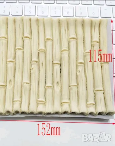 бамбук бамбукови пръчки ограда силиконов молд форма фондан шоколад гипс декор, снимка 3 - Форми - 48264588