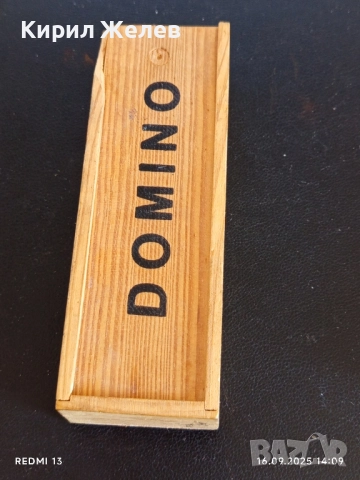 Ретро игра ДОМИНО в дървена кутия за КОЛЕКЦИЯ ДЕКОРАЦИЯ 51324, снимка 6 - Други ценни предмети - 51732548