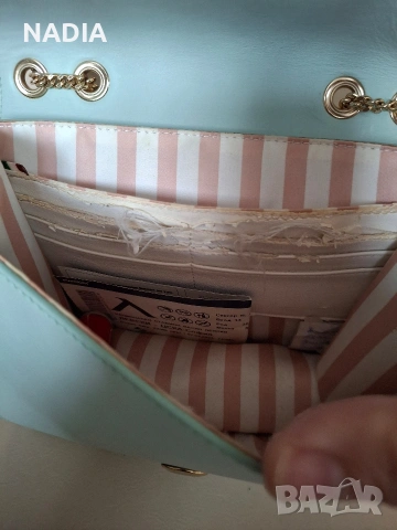 Светло синя чанта на Patrizia pepe, снимка 4 - Чанти - 54246621