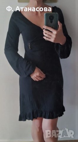 Перфектна есенно-зимна рокля MANGO МАНГО, памук и вълна, размер С-М, снимка 3 - Рокли - 38611661