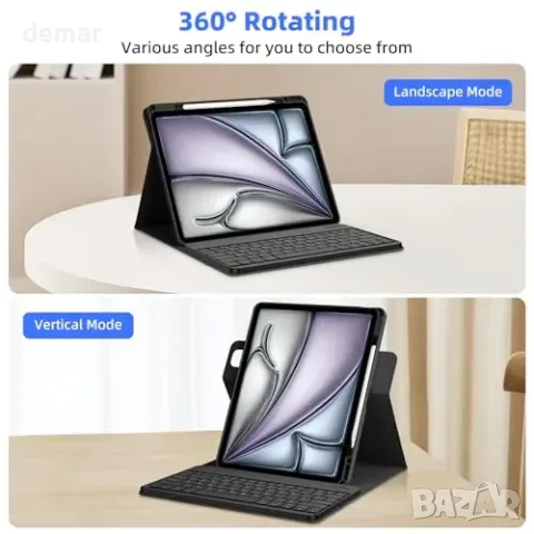 Калъф-клавиатура Bettdow за iPad Air 13 инча, снимка 3 - Клавиатури и мишки - 55776172