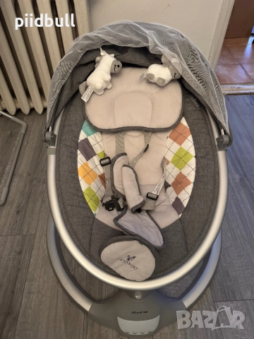 Cangaroo Бебешка електрическа люлка iSwing светлосива