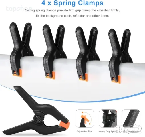 Стойка за фон за снимки VOLKWELL 2,5x3m, регулируема с чанта за носене, снимка 5 - Чанти, стативи, аксесоари - 50314656