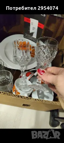 кристални чаши за ракия и за вино 30лв за кт, снимка 1