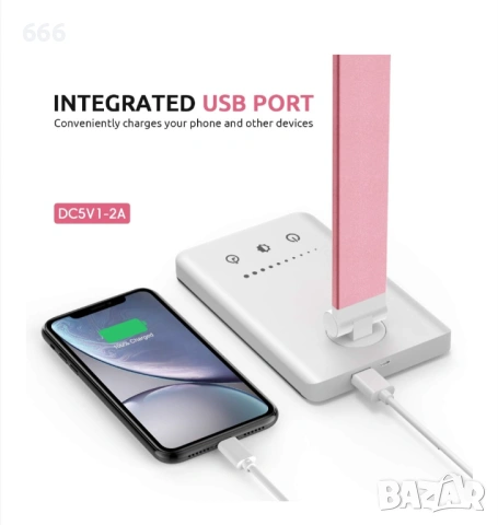 Настолна лампа с естествена светлина за четене, регулируема, енергоспестяваща, снимка 4 - Други - 54027413