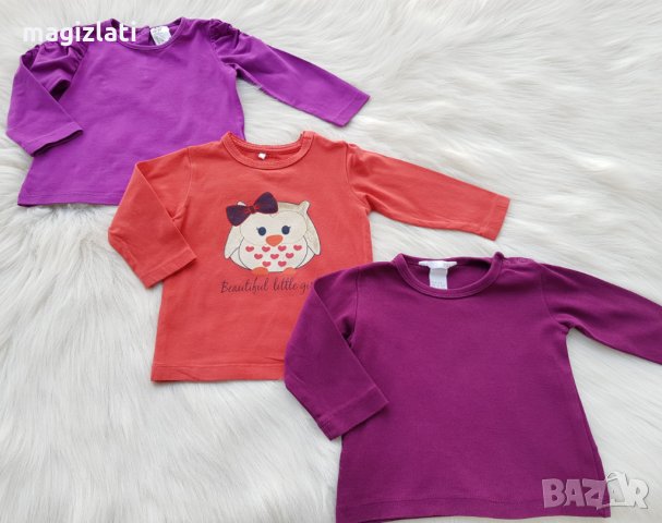 Лот блузки H&M за бебе 4-6 месеца , снимка 1 - Бебешки блузки - 31905257