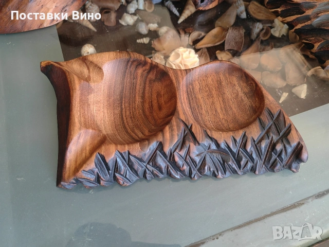 Пепелник за пури с място за чаши, снимка 2 - Декорация за дома - 54329253