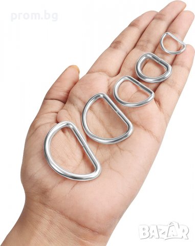 метални халки Д, D образен пръстен, халка, никел, полухалка, снимка 3 - Други инструменти - 36497454