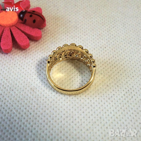 Пръстен с 14К златно покритие 224899, снимка 2 - Пръстени - 54363219