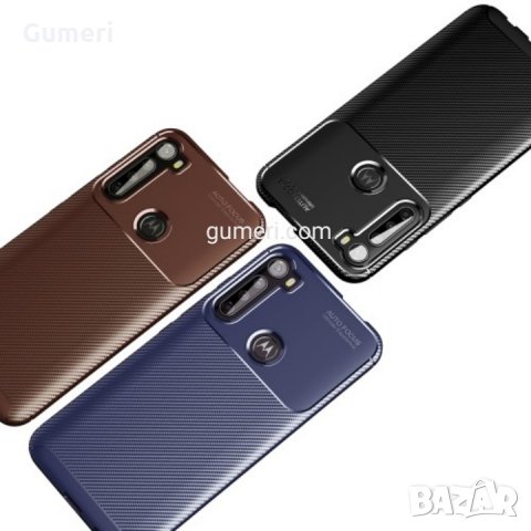 Motorola Moto One Fusion Plus Карбонов удароустойчив гръб , снимка 1 - Калъфи, кейсове - 30459876