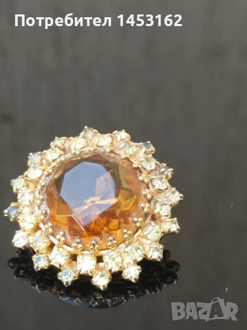 Винтидж чешка брошка, снимка 2 - Други - 50598213