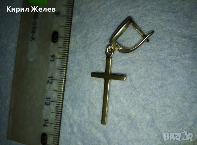 СТИЛНА СРЕБЪРНА АРТ ОБЕЦА СРЕБРО 925 със СРЕБЪРНО КРЪСТЧЕ 39970, снимка 5 - Обеци - 42426456