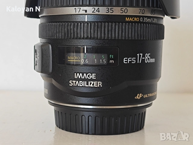 Обектив Canon EF-S 17-85mm f/4-5.6 IS USM за Canon EOS / EF-S байонет, снимка 3 - Обективи и филтри - 54350039