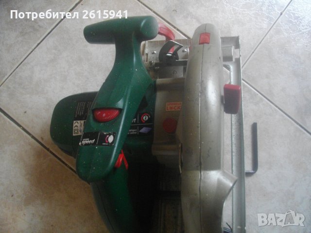 1300 Вата-Лазерен Немски Ръчен Циркуляр-Отличен-ф190мм-Реже 65мм-PARKSIDE PHKS1300A1, снимка 6 - Измервателни инструменти - 38590545