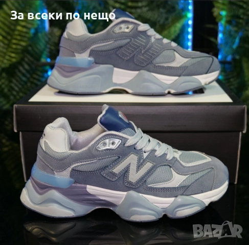 New Balance 9060 сиво и тъмносиньо  Дамски Маратонки С Кутия👟Дамски Спортни Обувки Код S74