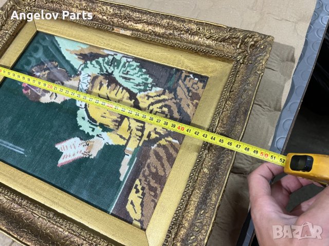 Гоблен Момичето с книгата (старо производство), снимка 7 - Гоблени - 42803753