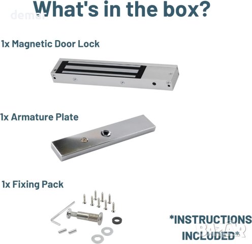 SecureMyDoor Магнитно заключване, 272 кг задържаща сила, снимка 7 - Други стоки за дома - 44461163