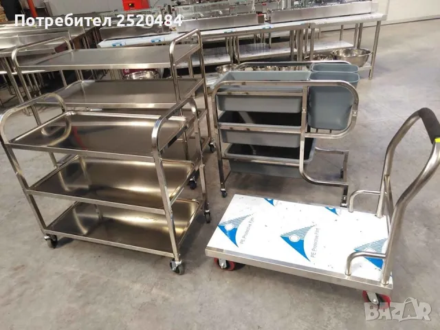 Колички за сервиране на три нива от неръждаема стомана.2 Модела ТОП цена 299лв/152,88€, снимка 4 - Обзавеждане за заведение - 48544943