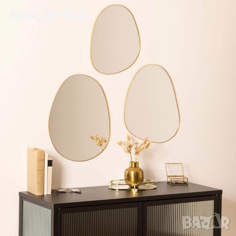 Комплект 3 стенни огледала с неправилна форма