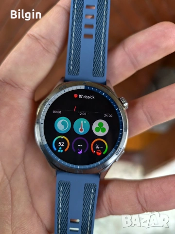 Смарт часовник HUAWEI WATCH GT 5 BLUE VLI-B19W Blue Woven Strap 46 MM, GPS, ПУЛСОМЕР, SPO2, снимка 4 - Смарт гривни - 53064932