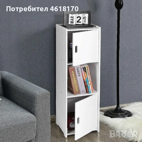 Шкаф с 2 врати и 3 чекмеджета подходящ за баня, хол, спалня или балкон с водоустойчива повърхност, снимка 4 - Шкафове - 52037995