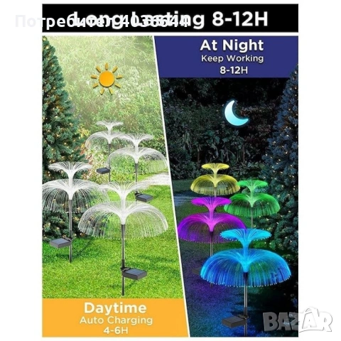 Комплект соларни лампи за градина, снимка 5 - Соларни лампи - 53343355