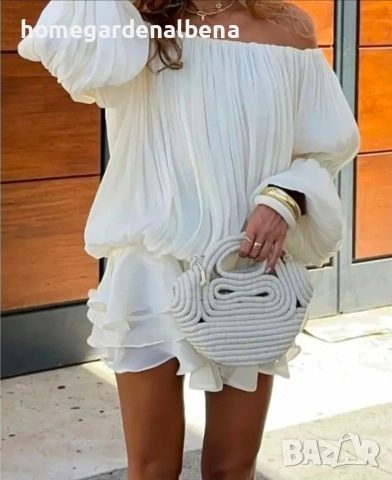 Дамски гащеризон Паднало рамо Къси панталони Бял Розов S/M M/L |