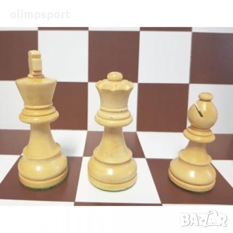 Шах фигури Staunton 5 дизайн тип Абанос  Изработени от чемшир - бели и черни, снимка 6 - Шах и табла - 37591373
