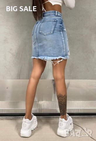 Модерна дънкова пола, снимка 2 - Поли - 40582162