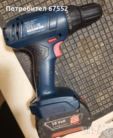 Професионален винтоверт Bosch GSR 1800-LIс батерия без зарядно. Цената е крайна!, снимка 2 - Винтоверти - 52495918