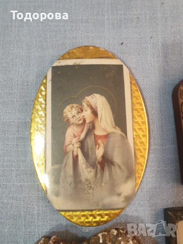 Лот 7- стари домашни икони -  5 броя, снимка 2 - Антикварни и старинни предмети - 44629907